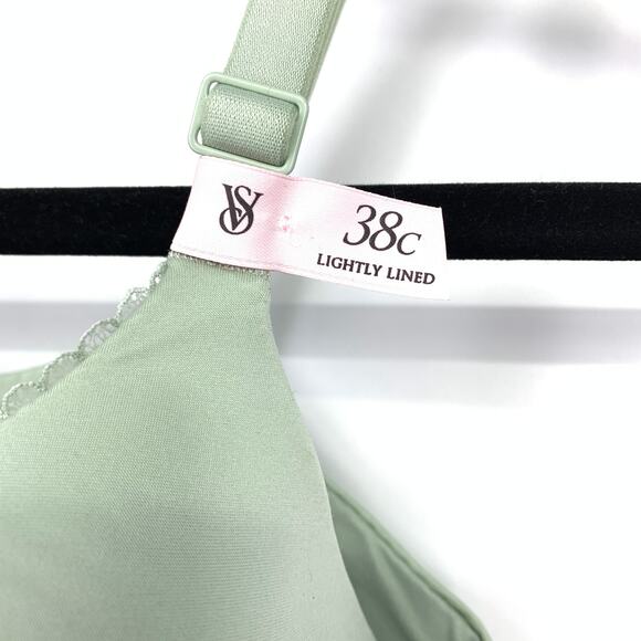 Victorias Secret Body By Victoria Lined Perfect Coverage Bra Womens Sz 38C Green - Picture 5 of 7